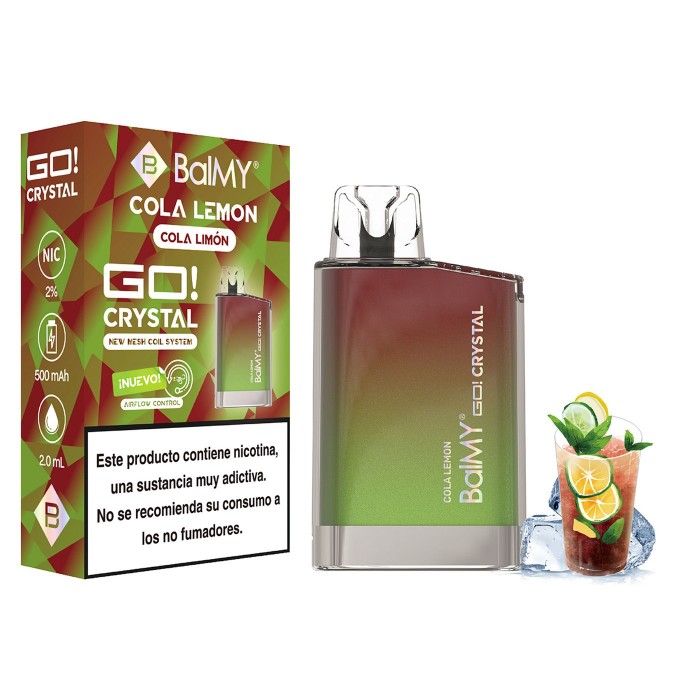 POD DESECHABLE BALMY GO CRYSTAL COLA LIMÓN 20MG NICOTINA Estanclick