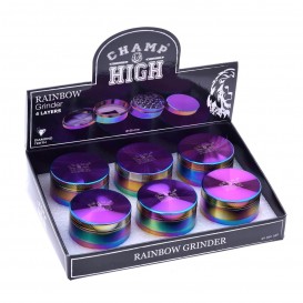 GRINDER METAL CHAMP HIGH RAINBOW 4 PIEZAS 55MM.