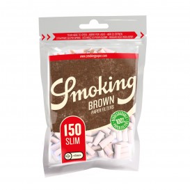 FILTROS SMOKING BROWN SLIM 6mm, BOLSA DE 150 FILTROS