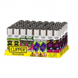 ENCENDEDOR CLIPPER DECORADO WEED LAWS