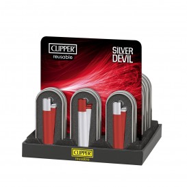ENCENDEDOR CLIPPER METAL SILVER DEVIL