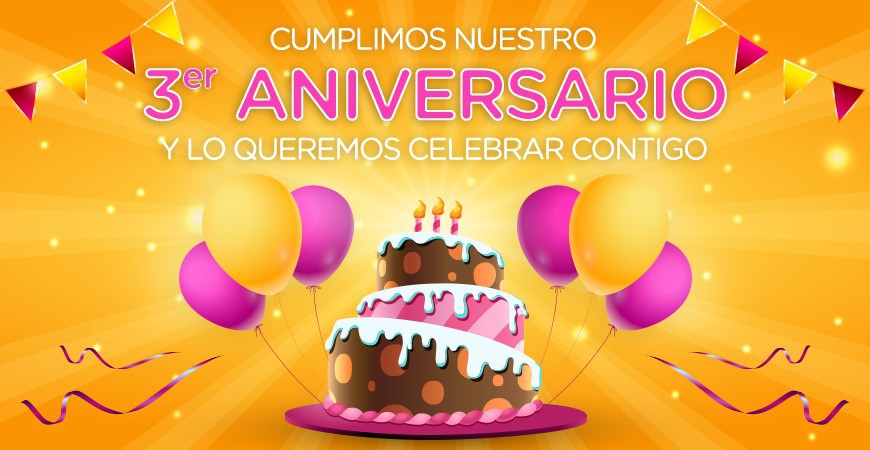 Estanclick cumple su III Aniversario y queremos celebrarlo con todos nuestros clientes